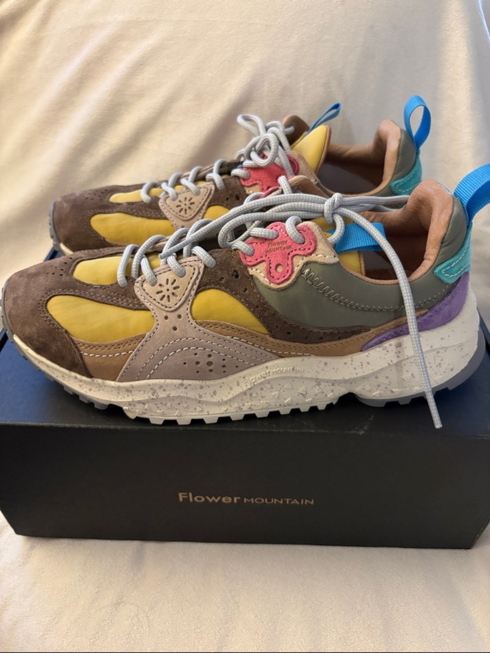 Flower Mountain Wave Woman Sneakers Brown Ochre - Picture 13 of 16